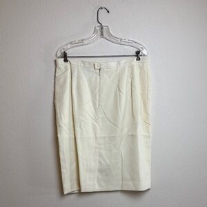 Jacqueline Ferrar Elegant White Pencil Skirt